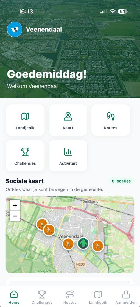 VitaalBuiten app voorbeeld